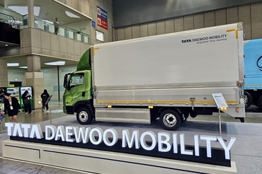 타타대우모빌리티, 전기트럭 기쎈 기반 준중형 택배차 공개